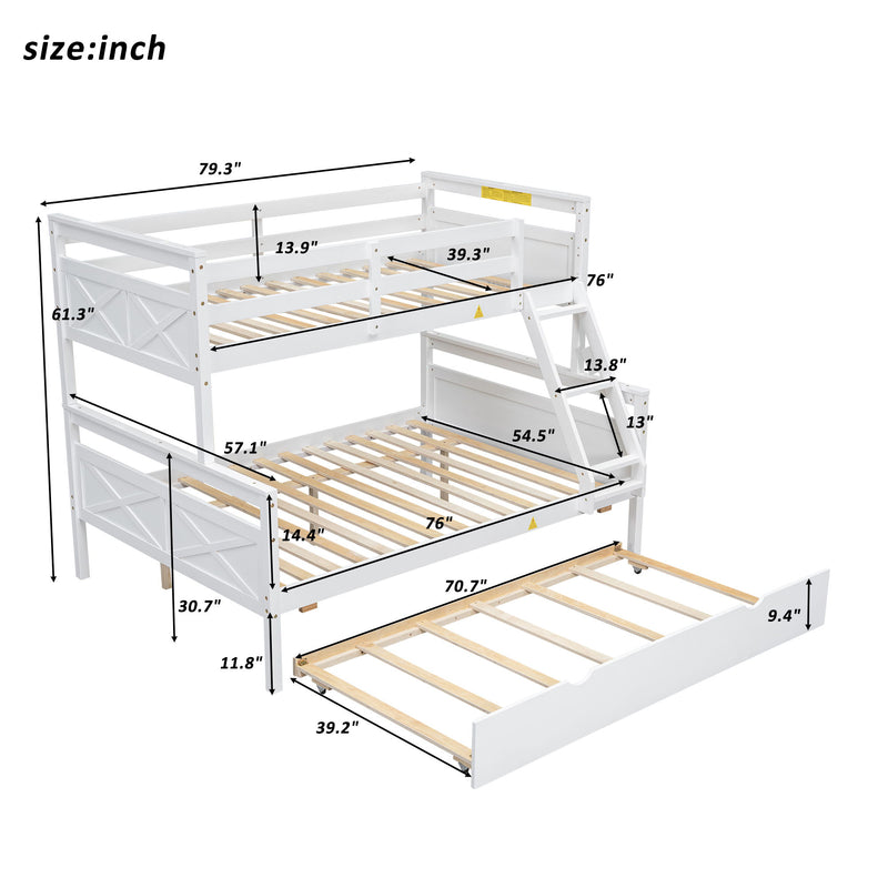 Bunk Bed With Ladder And Safety Guardrail