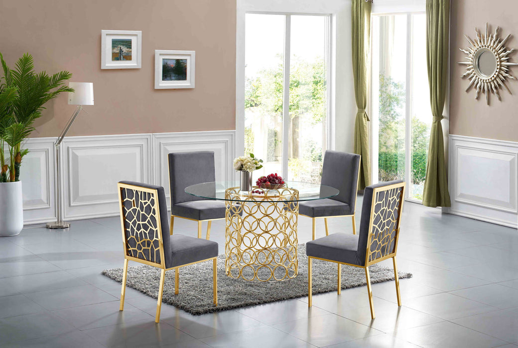 Opal - Dining Chair with Gold Legs (Set of 2)