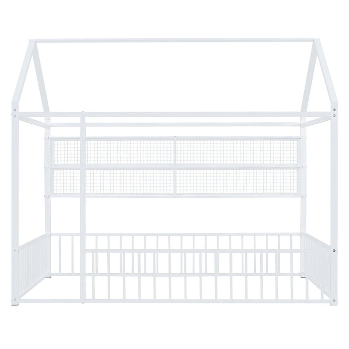 House Frame With Fence And Shelves