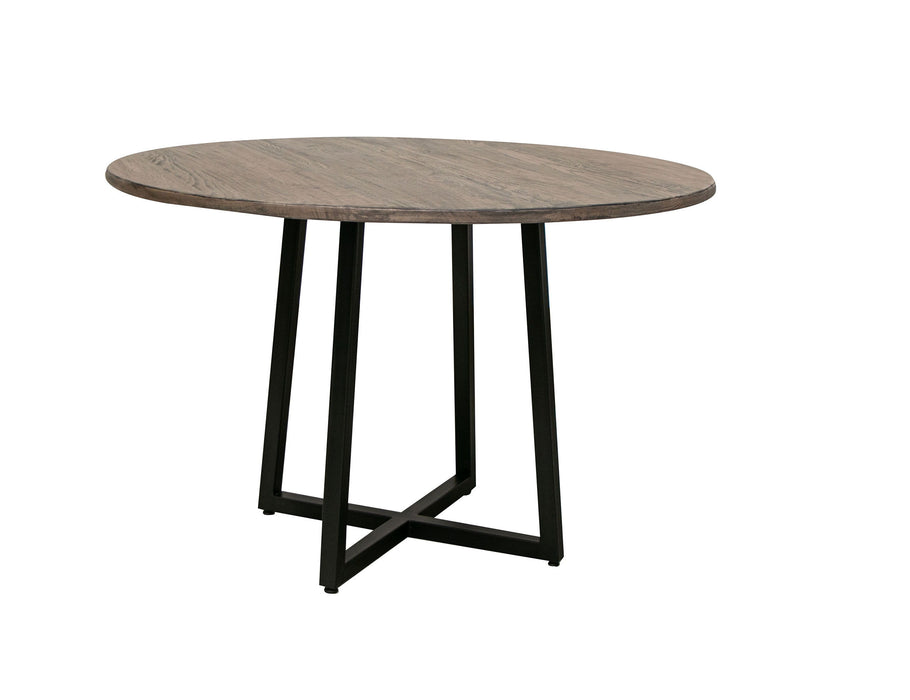 Blacksmith - Round Table - Truffle Brown / Oil Black