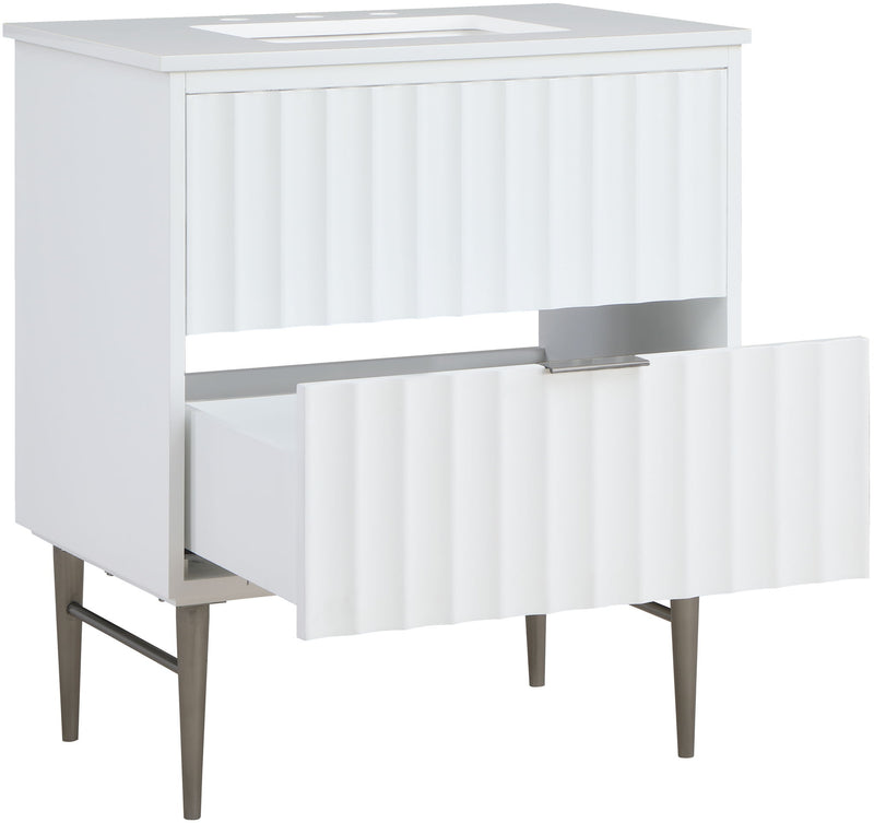 Modernist - Bathroom Vanity With Chrome Legs