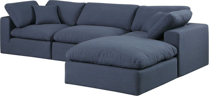 Comfy - 4 Piece Linen Fabric Modular Sectional With Chaise