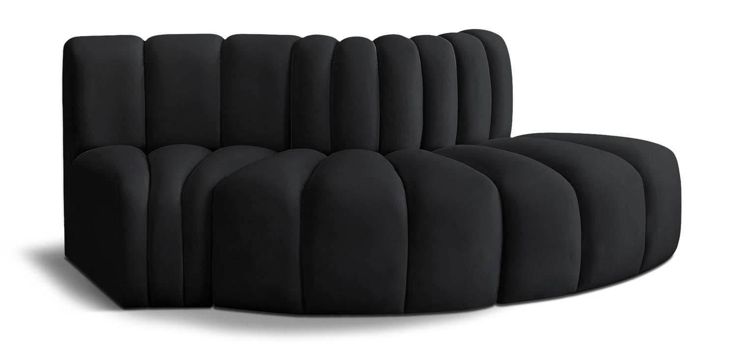 Arc - Velvet 3 Piece Modular Sofa