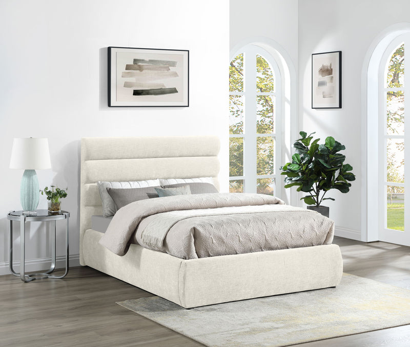 Adam - Chenille Fabric Bed With 52" Headboard