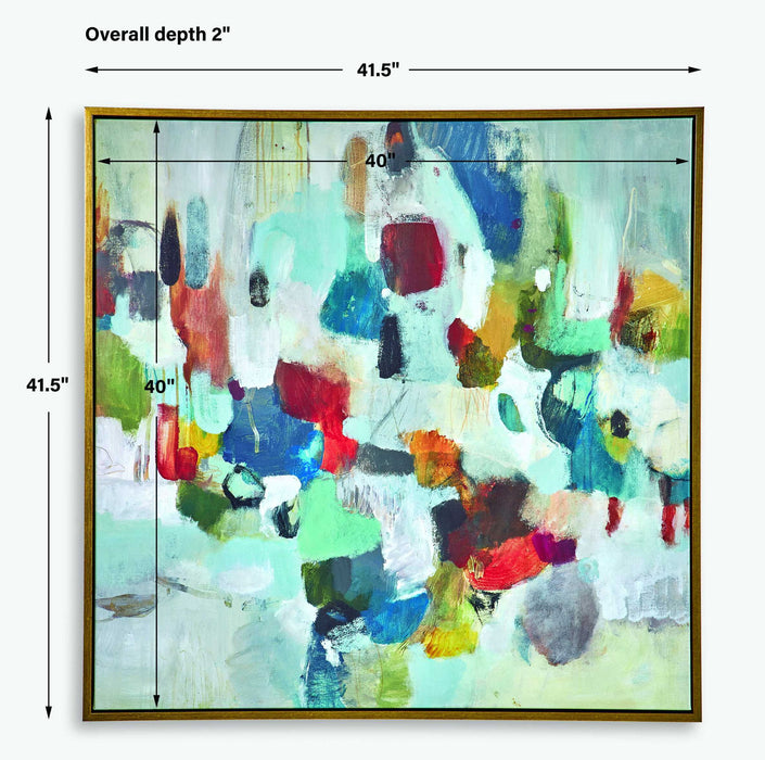 As We Say - Framed Abstract Art - Gray