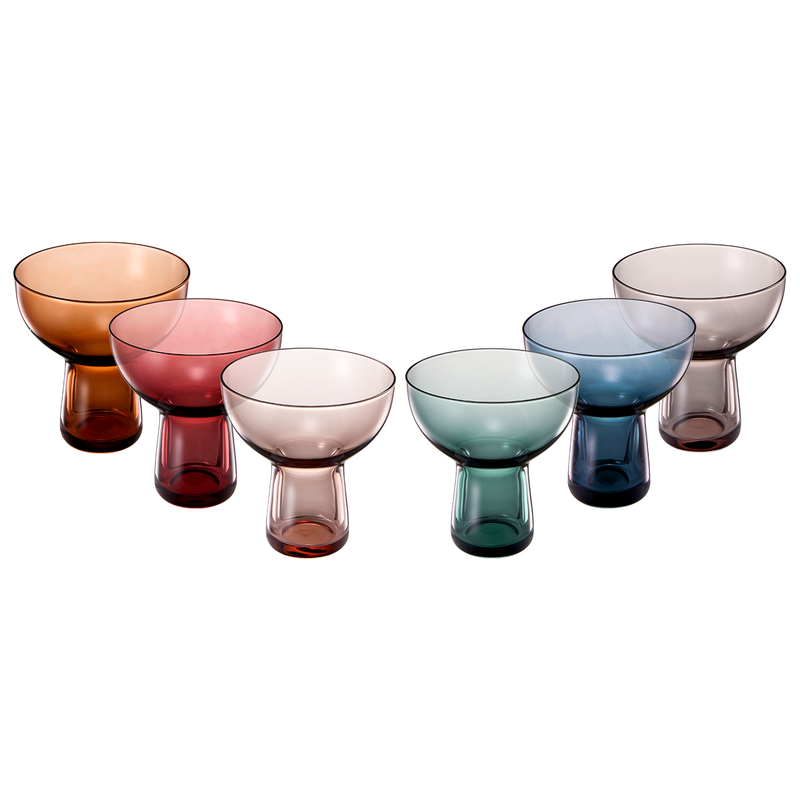 Khen Crystal Stemless Margarita Glasses 10 oz | Set of 6