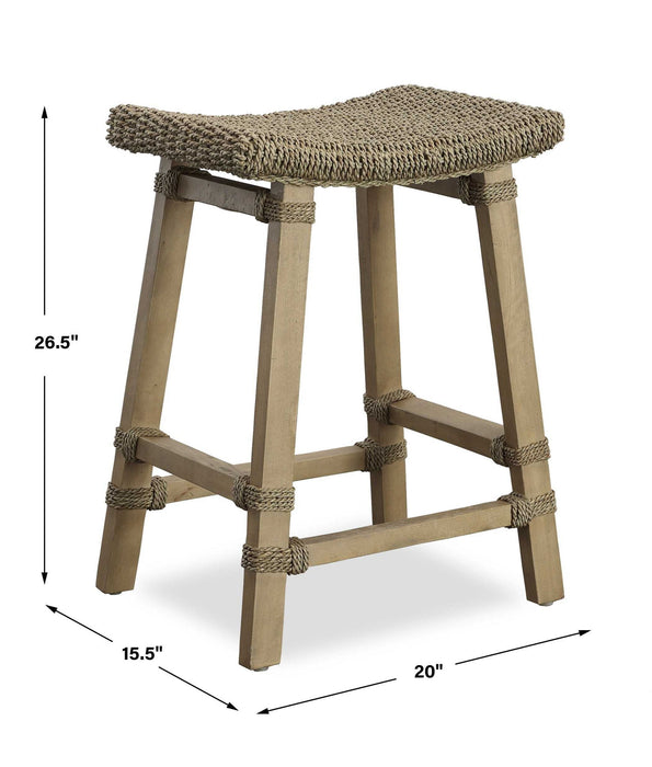 Everglade - Sea Grass Counter Stool - Beige
