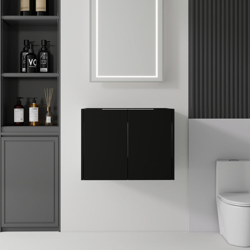 Floating Bathroom Vanity Cabinet With Soft Close Double Doors, Spacious Interior Storage, Wall Mounted, Cabinet Only