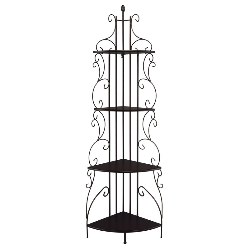4 Shelf Corner Bookcase - Cappuccino