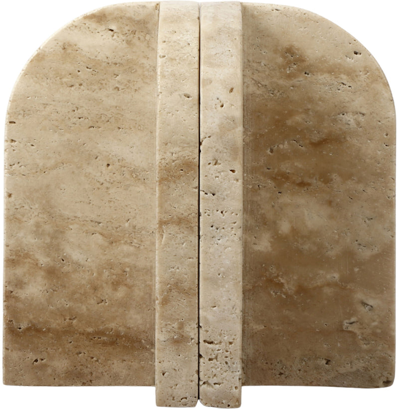 Dufresne - Genuine Marble Bookend - Travertine
