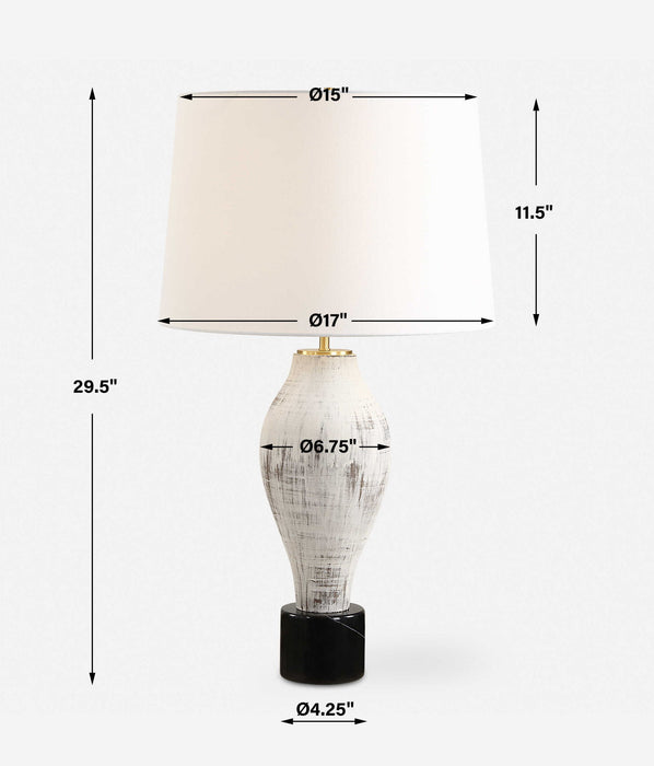 Magdaline - Rustic Table Lamp - White