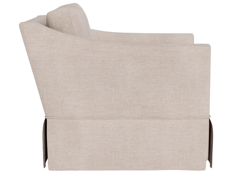 Asher - Skirted Swivel Chair, Special Order - Beige