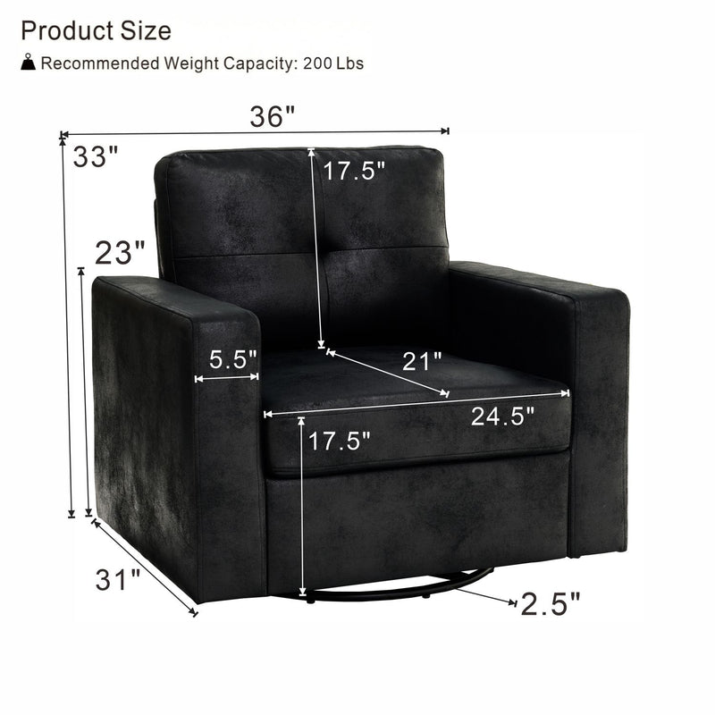 360 Degree Rotation Single Sofa Chair For Living Room