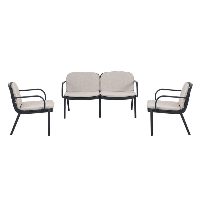 Luna - Outdoor Patio 3 Pieces Chat Set