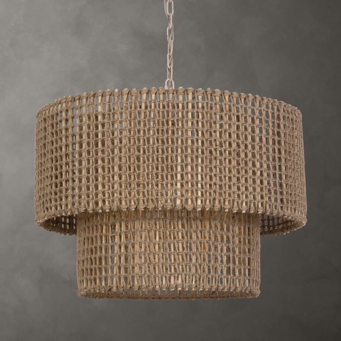 Biswas - Woven Jute 1 Light Pendant - Beige