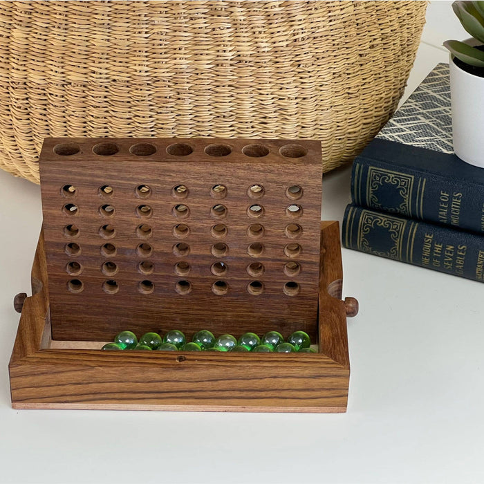 Handmade Sheesham Wood Connect Four Game