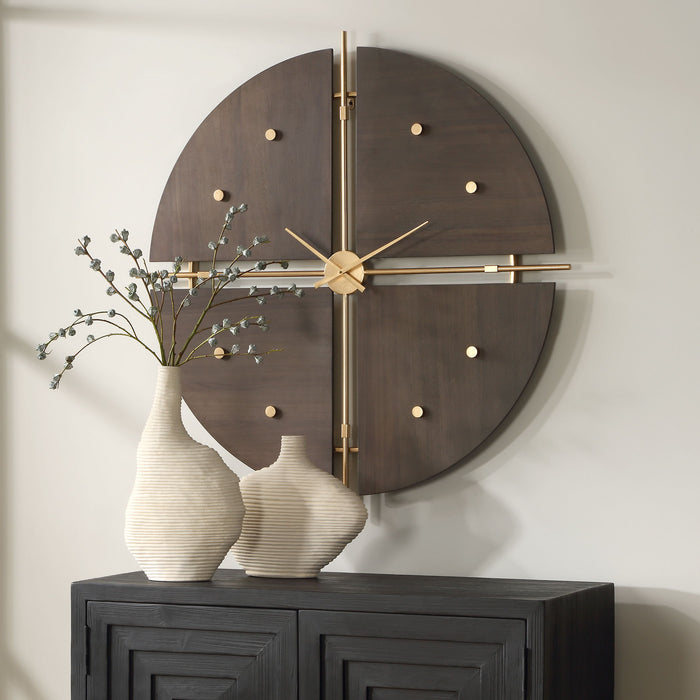 Walnut Elegance - Wall Clock