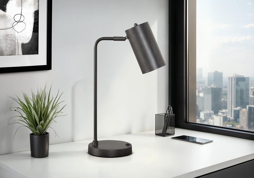 Lighting, Table Lamp, USB Port Included, Modern - Gray