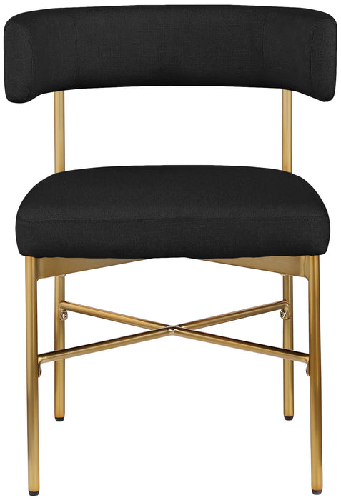 Rivage - Durable Dining Chair With Gold Frame (Set of 2)