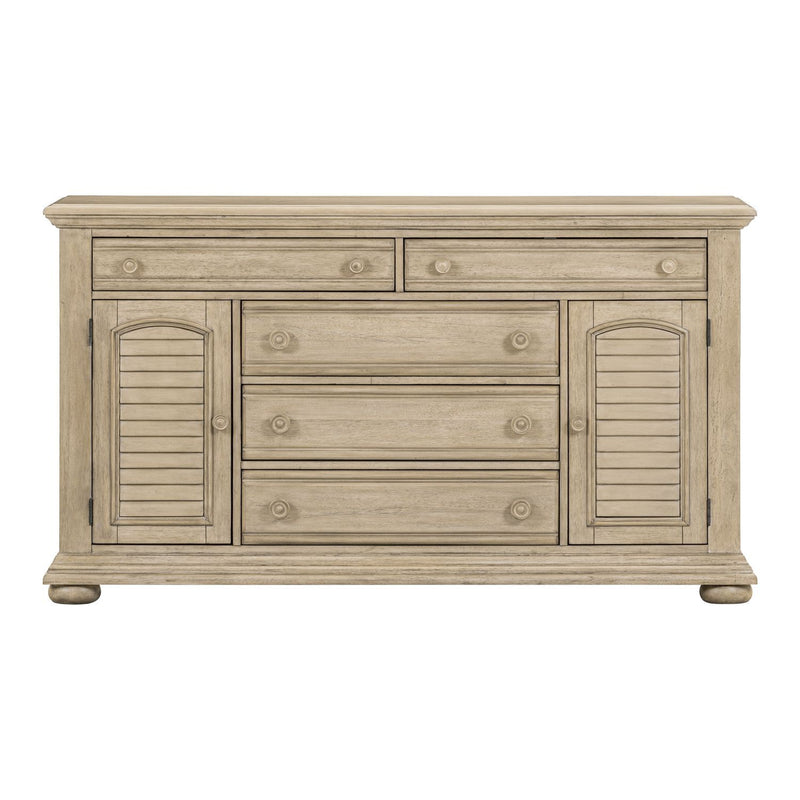 Summer House - 2 Door 5 Drawer Dresser - Sand Dune