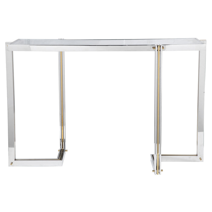 Locke - Modern Console Table - Pearl Silver