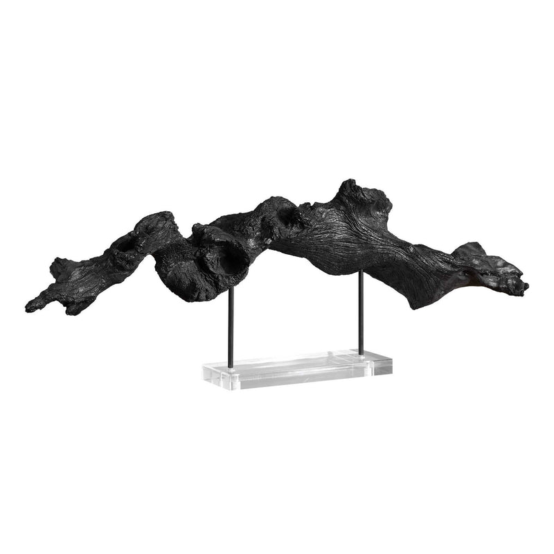 Charred Timber - Sculpture - Black