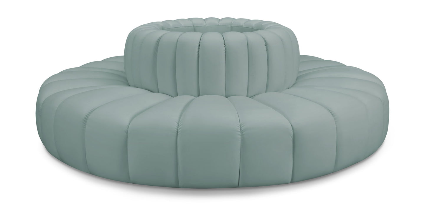 Arc - Faux Leather 8 Piece Round Modular Sofa