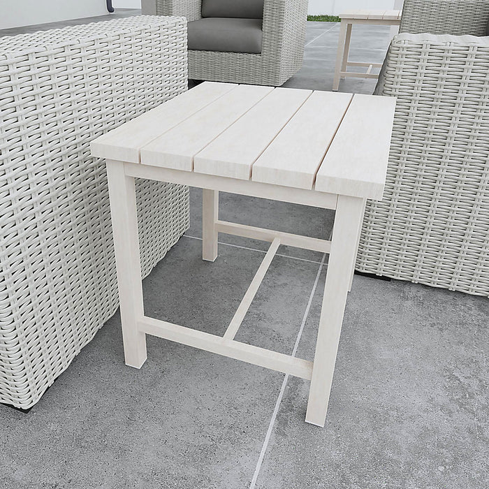 Blakely - Outdoor Aluminum End Table - White
