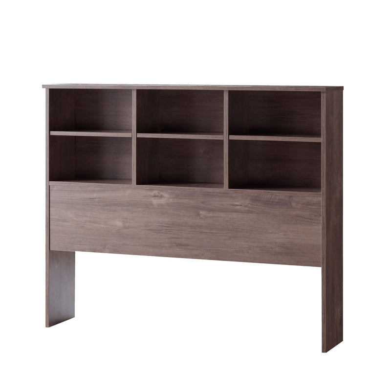 Bookcase Headboard 6 Shelves 3 Shelves Adjustable Top Panel Rounded Corners