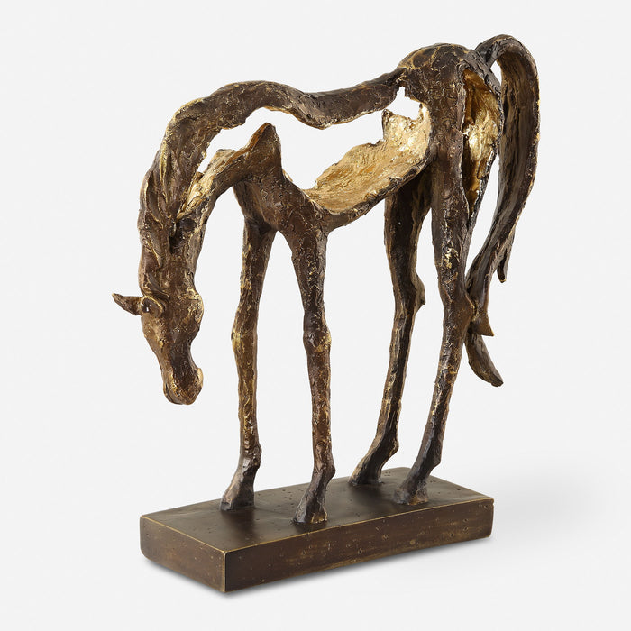 Openly Grazing - Horse Sculpture