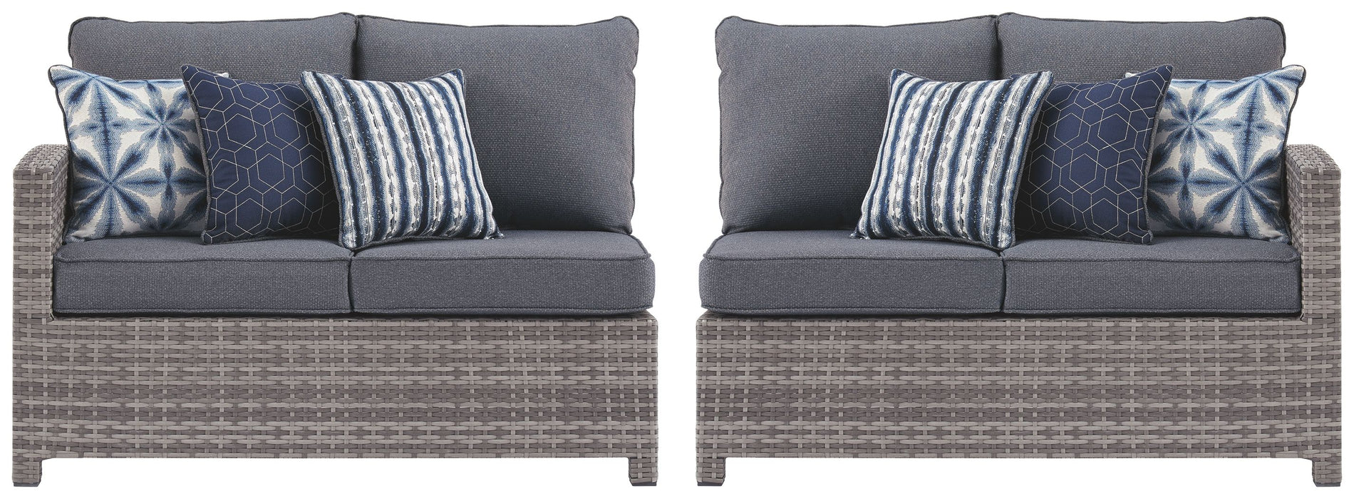 Salem - Gray - Raf / Laf Loveseat W/Cush (Set of 2)