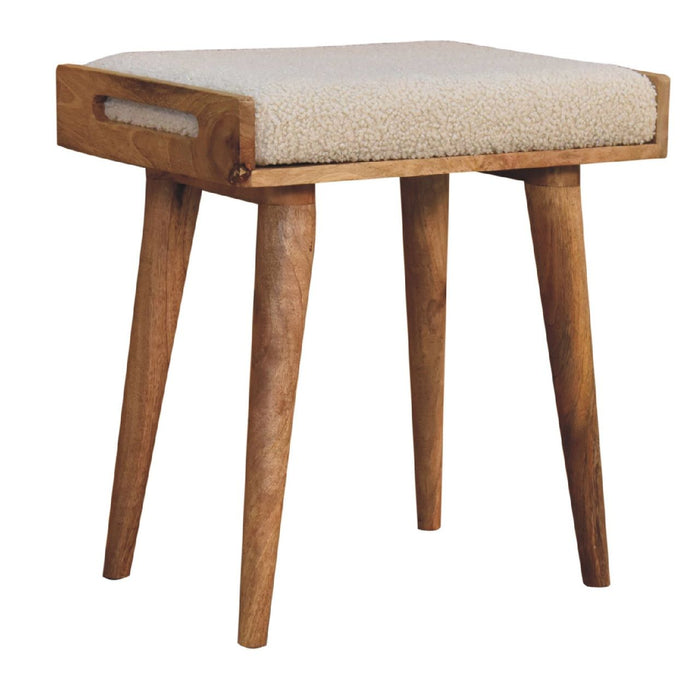 Tray Style Footstool - Cream