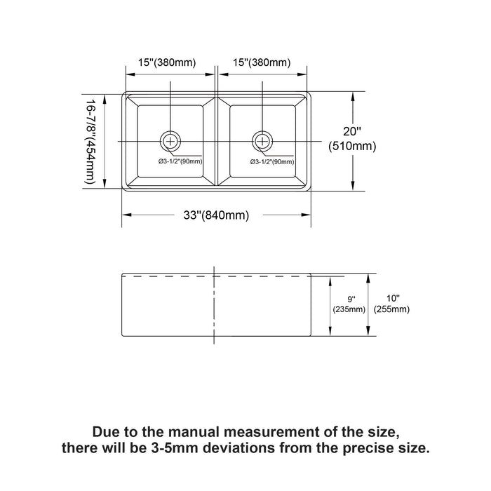 Double Bowl Sink Workstation - White