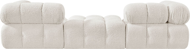 Ames - 3 Piece Boucle Modular Sofa With 1 Backless Seat