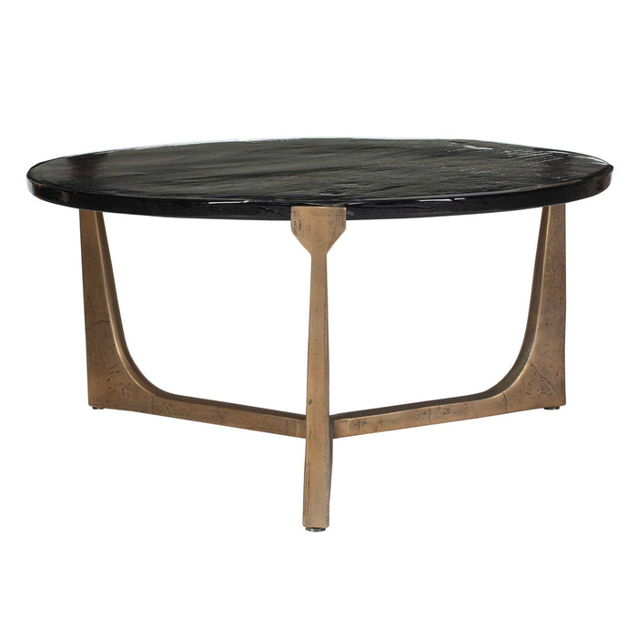 Bohdi - Outdoor Coffee Table - Brass / Black