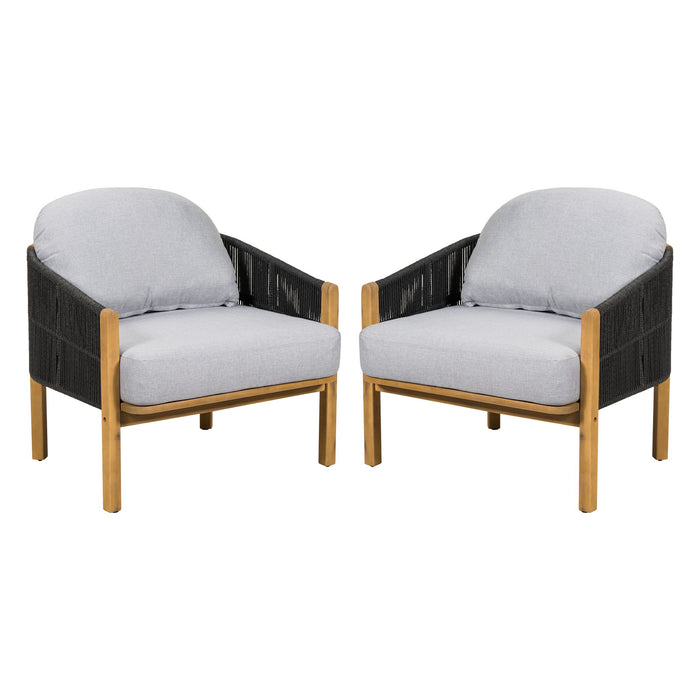 Grotta - Outdoor Wood Club Chair (Set of 2)