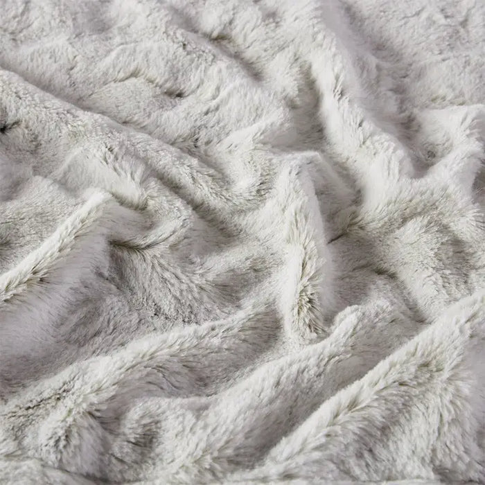 Oversized Faux Fur Throw Blanket | 60x70 | Snow Leopard