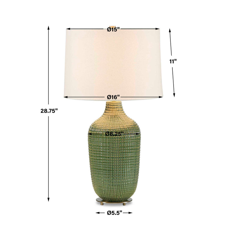 Dulcich - Grid Table Lamp - Green