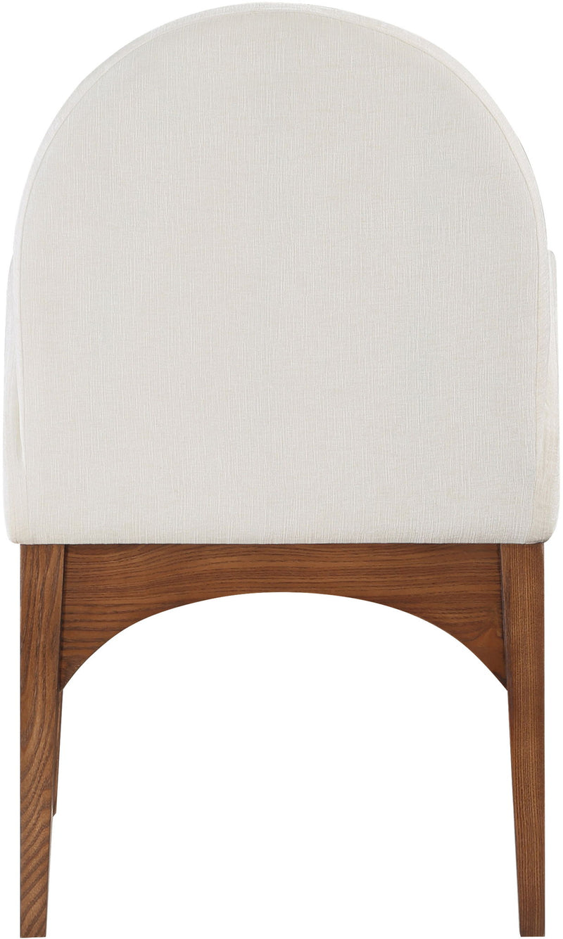 Waldorf - Chenille Dining Arm Chair With Brown Legs