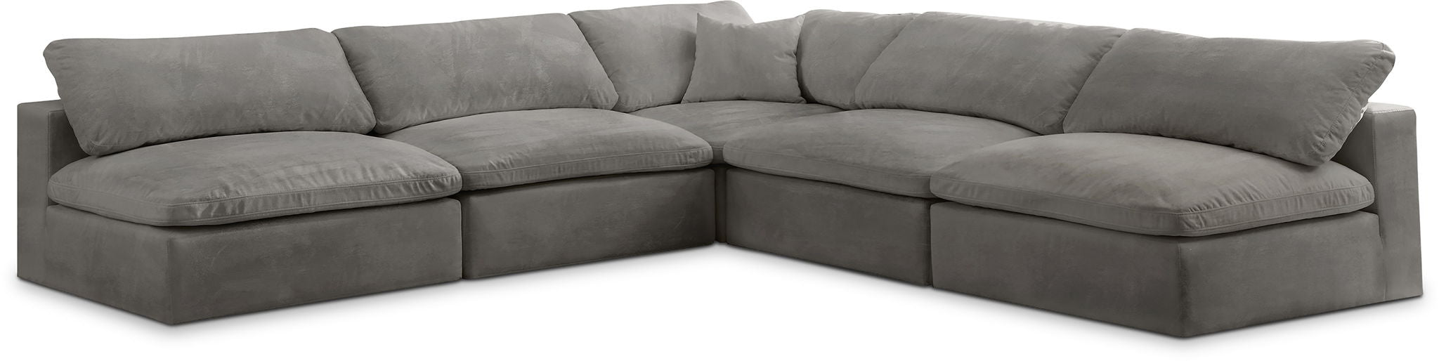 Cozy - 5 Piece Modular Corner Armless Sectional