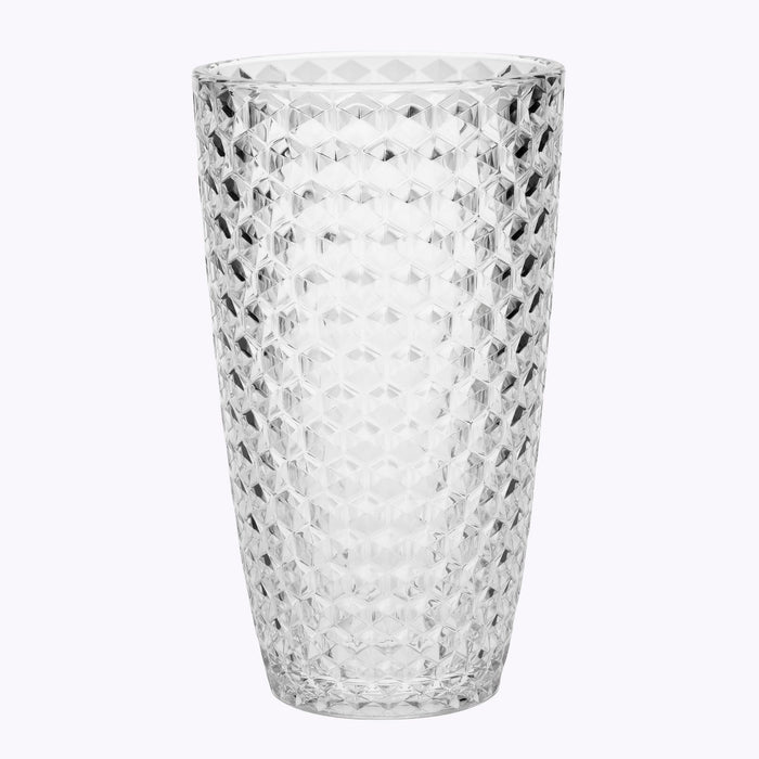 Leading Ware Diamond Cut Acrylic Drinking Glasses (Set of 4)