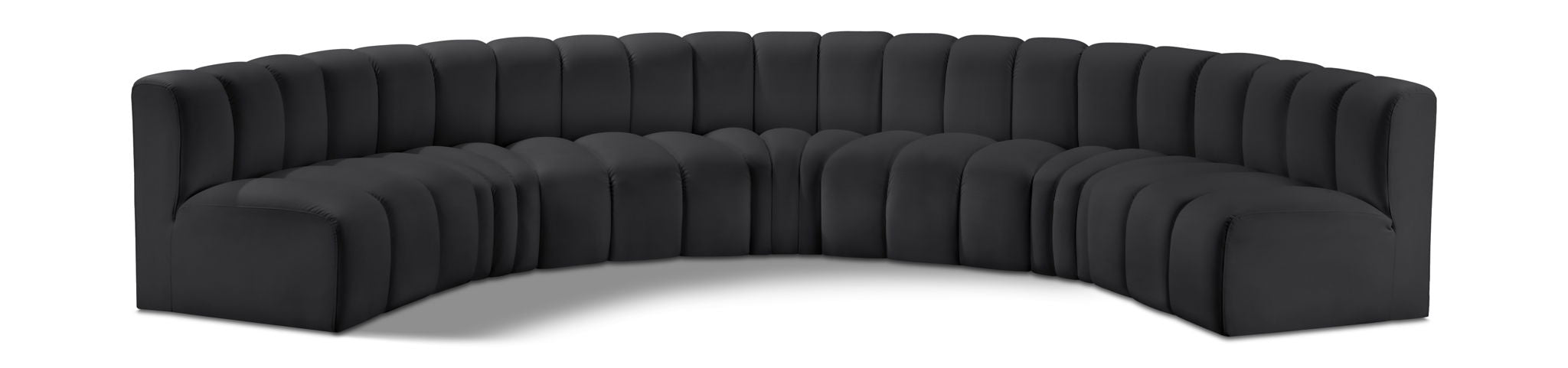 Arc - Faux Leather 7 Piece U-Shaped Modular Sofa