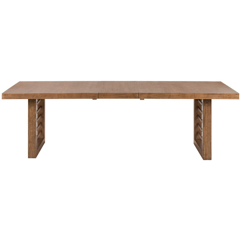 Shaker Lakes - Double Pedestal Table Set - Harvest Brown
