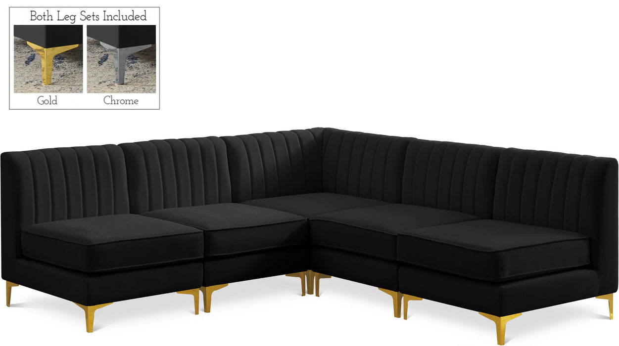 Alina - 5 Piece Armless Sectional