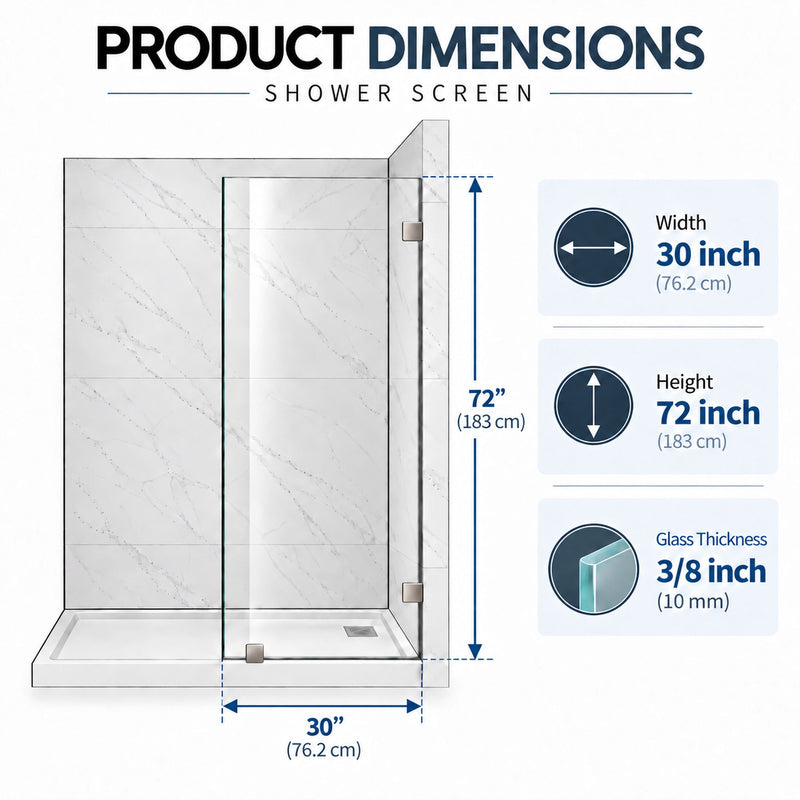 Frameless Walk-In Shower Glass Panel