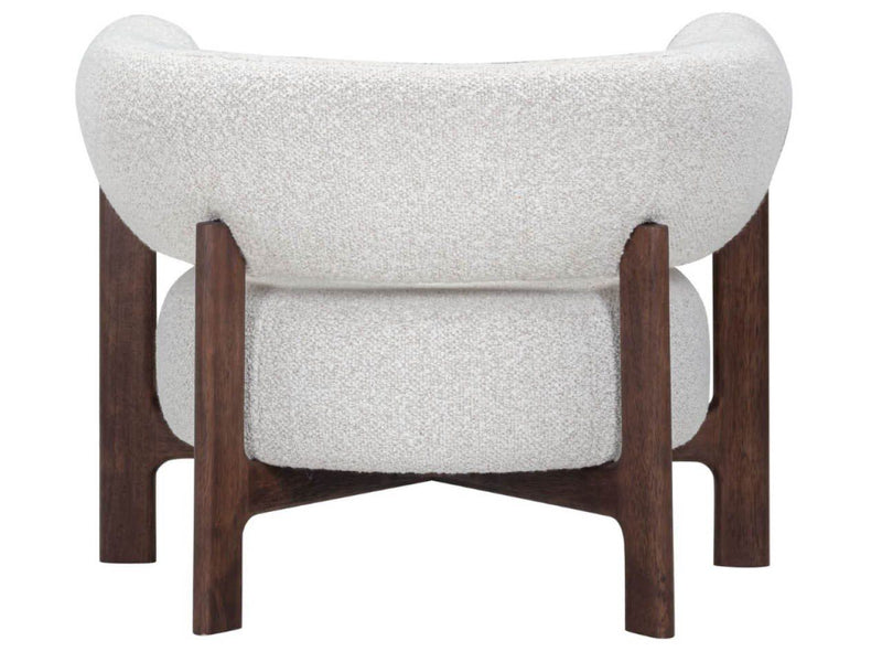 Kylo - Lounge Chair - White / Dark Brown