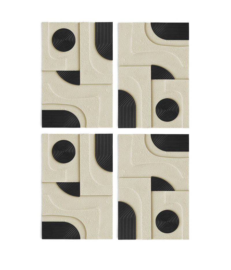 Element - Mango Wood 4 Piece Wall Art