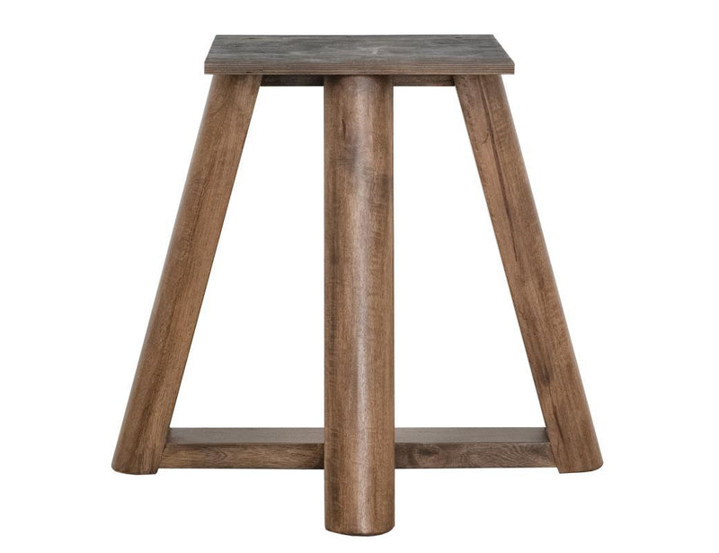 Silver - Round Dining Table With Resin River - Brown