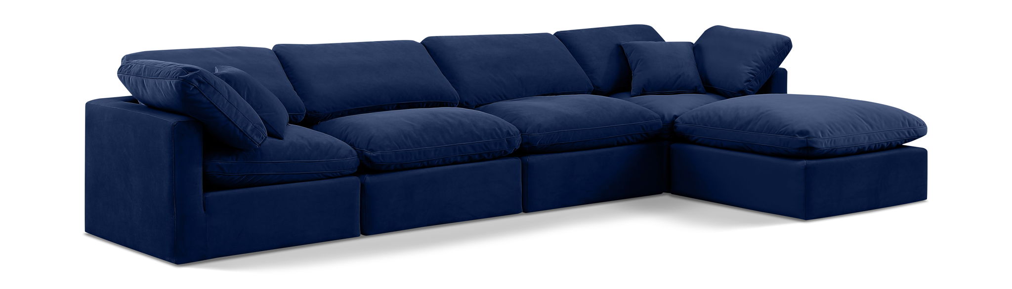 Indulge - Velvet 5 Piece Modular Sectional With Chaise