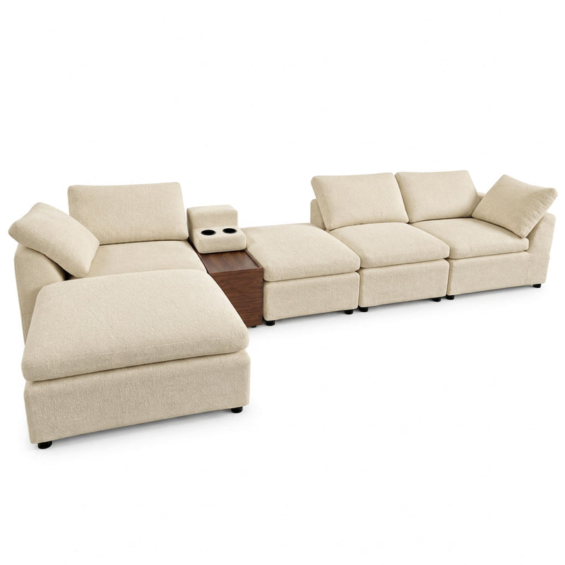 Modular Cloud Couch With Storage Console